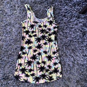 No Boundaries shadow palm tree tank top